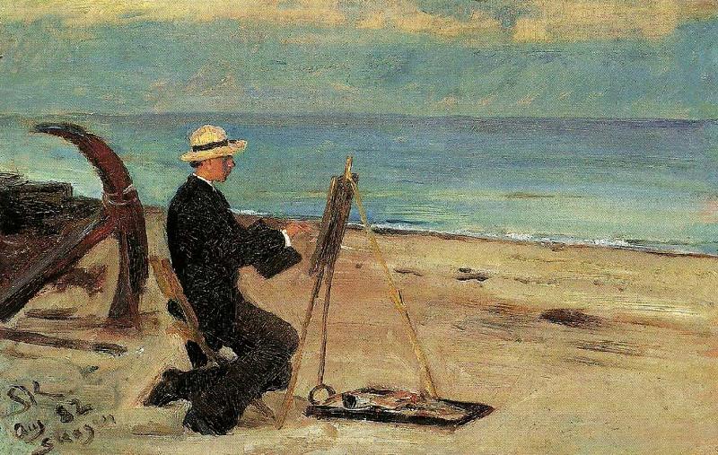 Peter Severin Kroyer oscar bjorck maler pa skagen sonderstrand